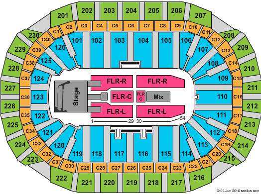 Xcel Energy Center Jonas Brothers Seating Chart
